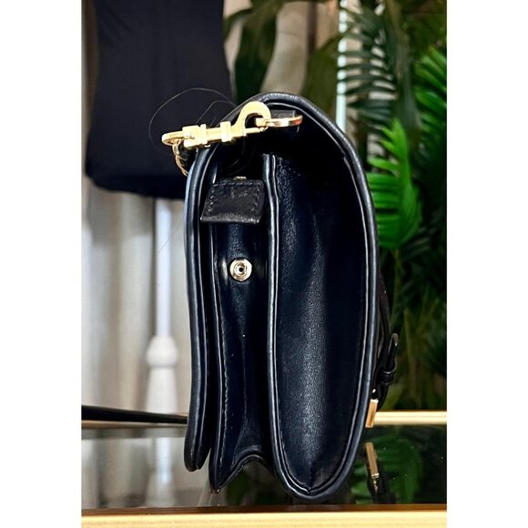 ✺ AUTHENTIC TORY BURCH BLACK QUILTED LEATHER FLEMING/ALEXA HANDBAG - Picture 2 of 10